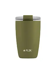 FLSK | Vaso isotérmico - Termo CUP para café para llevar 0,35 l Acero inoxidable Blanco | Oliva