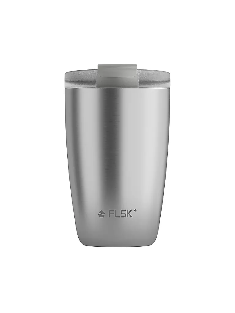 FLSK | Vaso térmico - Termo CUP Vaso para llevar café 0,35 l Acero inoxidable | Plata