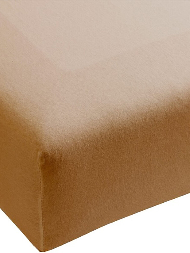 FORMESSE Sábana bajera ajustable de punto Bella Donna 180/200 cm - 200/220 cm (Champiñón) beige