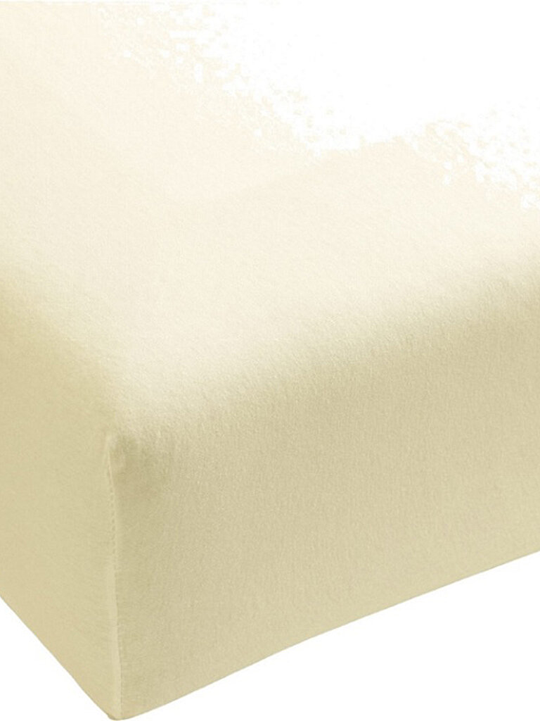 formesse Sábana bajera de jersey BELLA DONNA 90/190 cm - Blanco lana beige