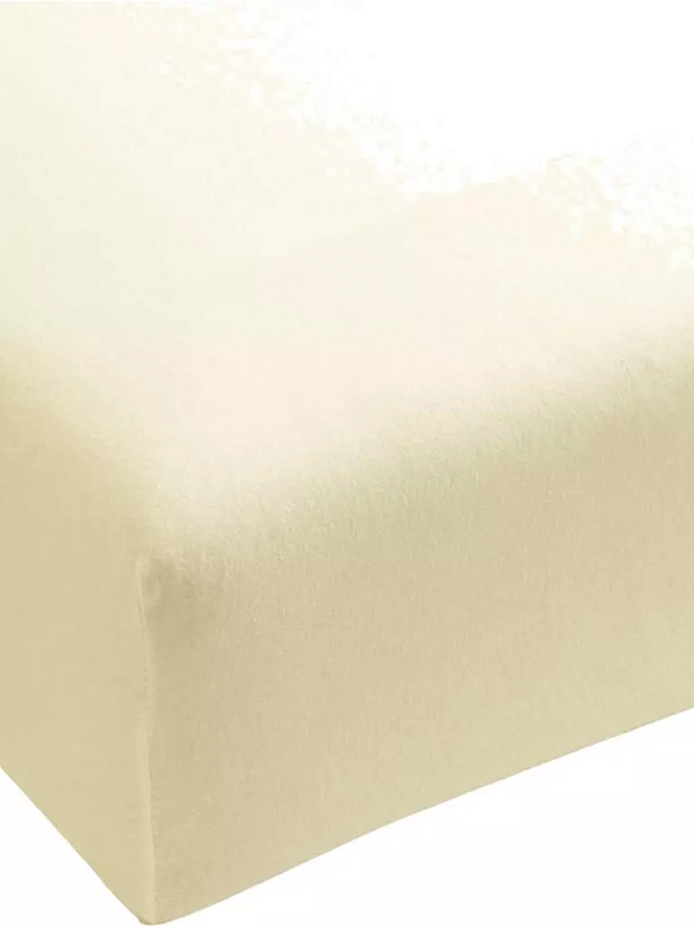 FORMESSE | Jersey-Spannleintuch "Bella Donna" 180/200 cm - 200/220 cm (Wollweiss) | Beige
