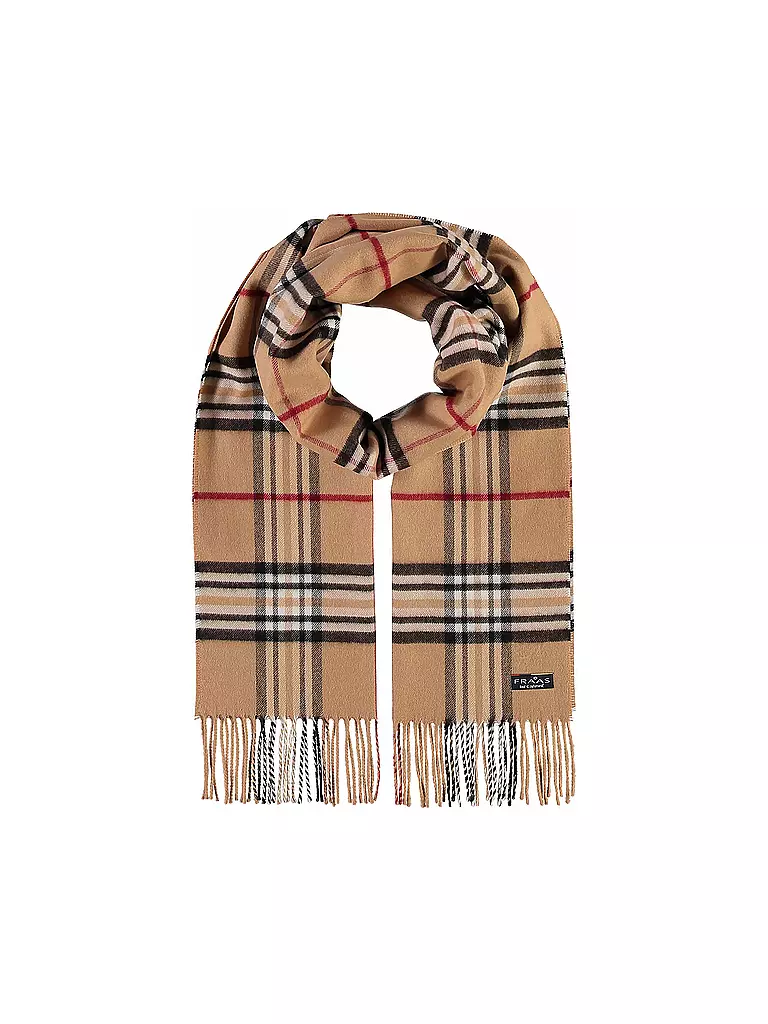 FRAAS | Bufanda
Produktname: Schal 
Marke: FRAAS
Farbe: camel
Kategorien: Mode,Damen

Material: Polyacryl / Acryl,Feinstrick
Musterung: Allover,Karo
Stil: Casual
Details: Fransen | Camel