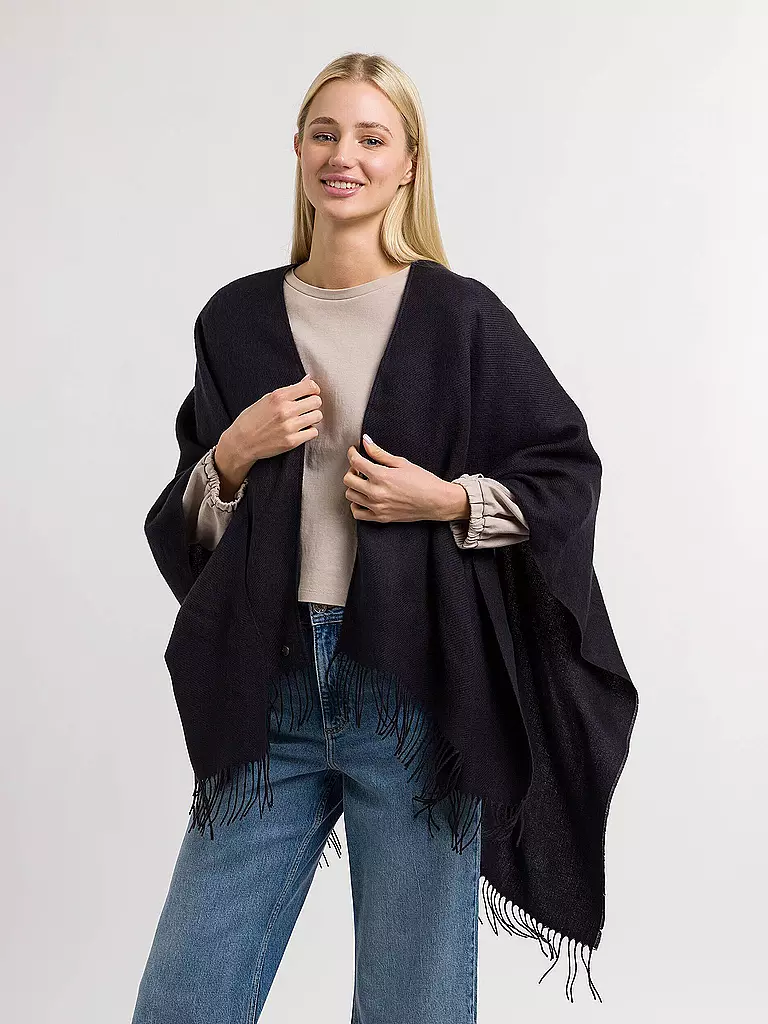FRAAS | Poncho - Capa RUANA | Azul oscuro