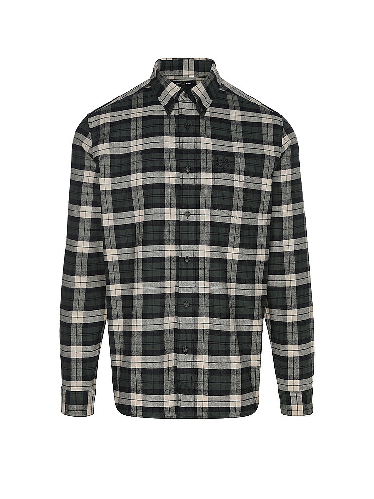 Fred Perry Camisa Regular Fit verde oscuro