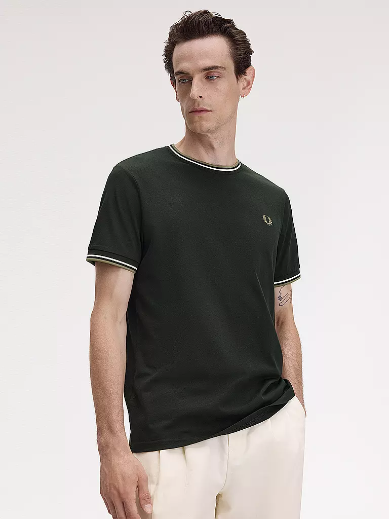 FRED PERRY | Camiseta | Verde oscuro