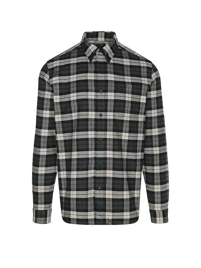 FRED PERRY | Hemd Regular Fit  | Verde oscuro