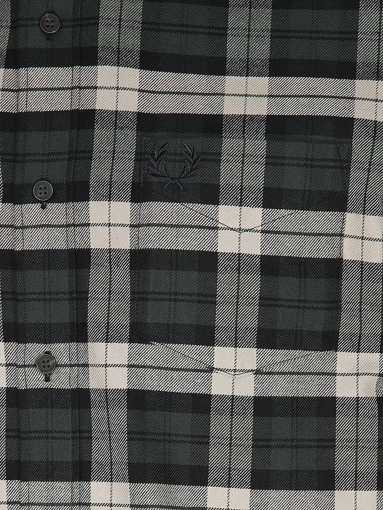 FRED PERRY | Hemd Regular Fit  | Verde oscuro