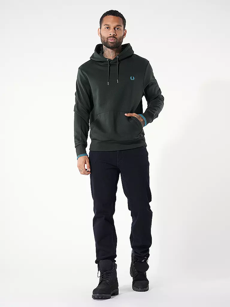 FRED PERRY | Kapuzenpullover - Hoodie | Verde oscuro