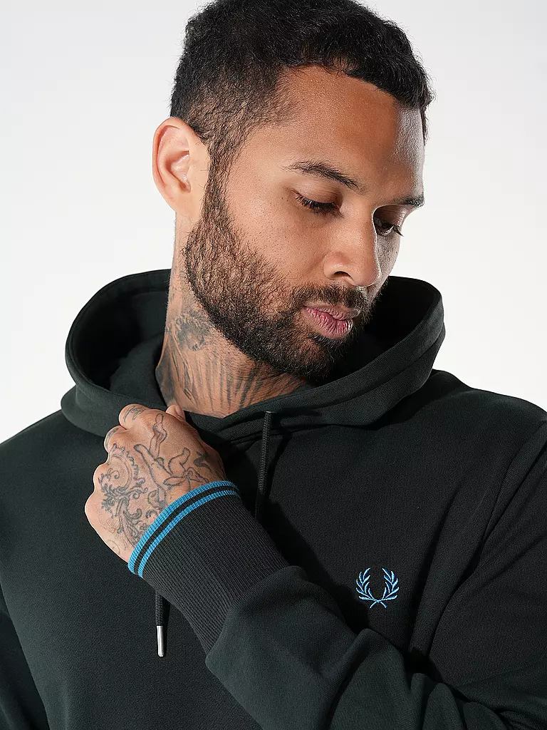 FRED PERRY | Kapuzenpullover - Hoodie | Verde oscuro