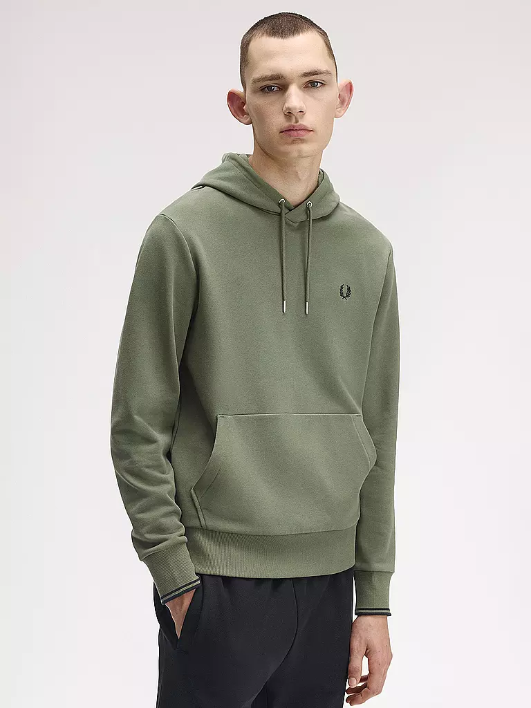 FRED PERRY | Sudadera con capucha - Hoodie | olive