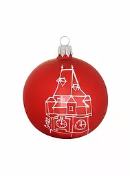 FREEDOM | Christbaumkugel "Schlossberg" (rojo mate) | Rojo