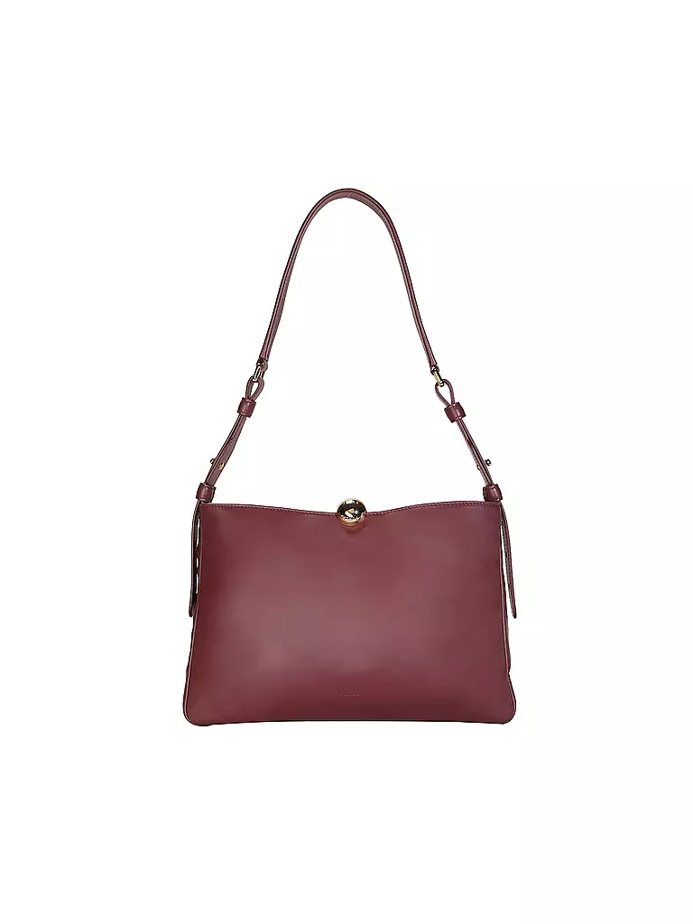 FURLA | Bolso de cuero - Bolso de hombro SFERA SOFT Medium | Rojo oscuro