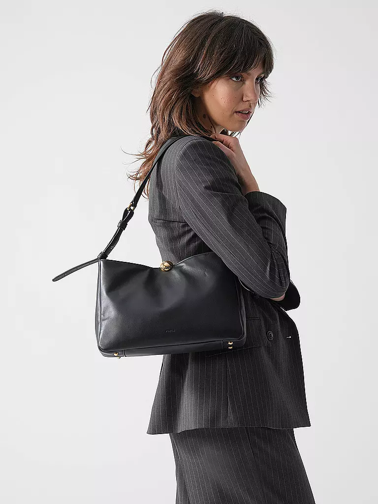 FURLA | Bolso de cuero - Bolso de hombro SFERA SOFT Medium | Negro