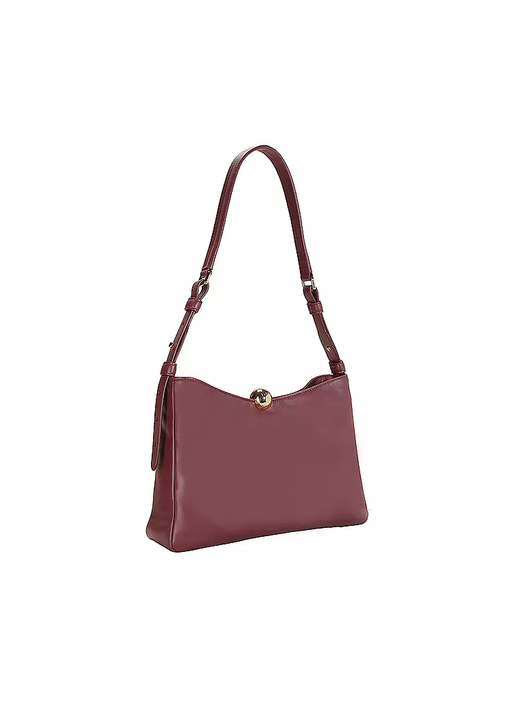 FURLA | Bolso de cuero - Bolso de hombro SFERA SOFT Medium | Rojo oscuro