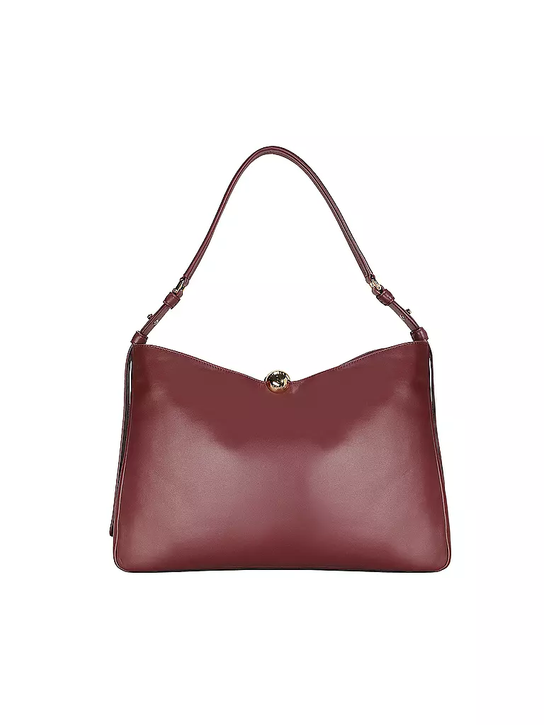 FURLA | Ledertasche - Schultertasche SFERA SOFT Large | Rojo oscuro