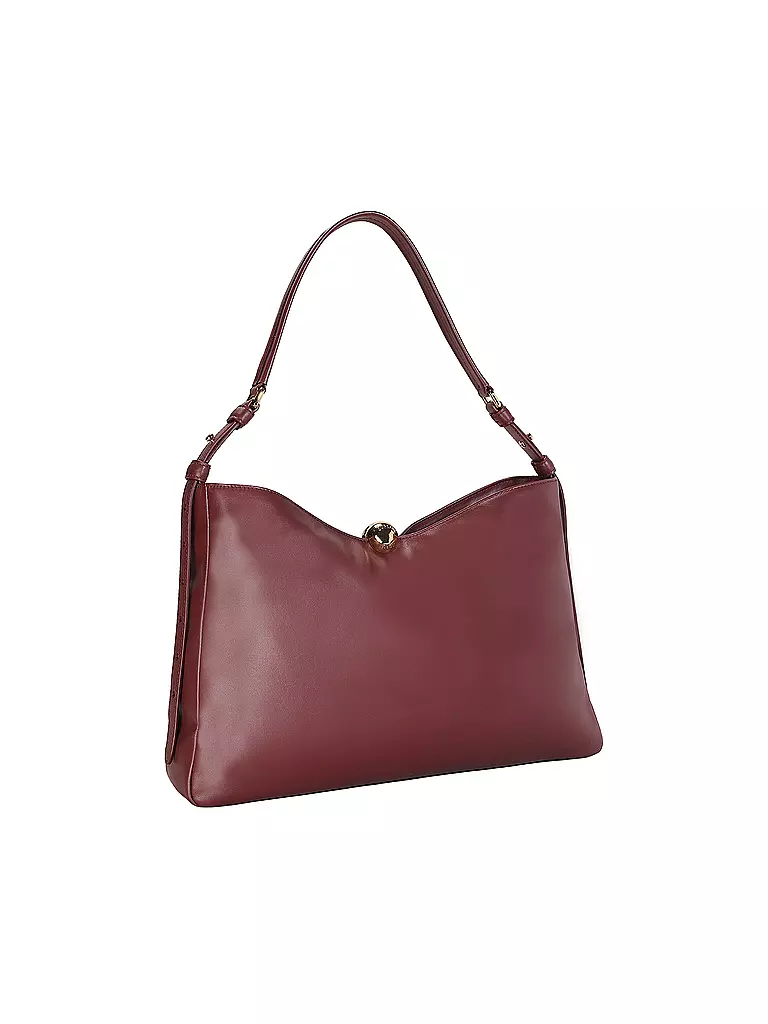 FURLA | Ledertasche - Schultertasche SFERA SOFT Large | Rojo oscuro