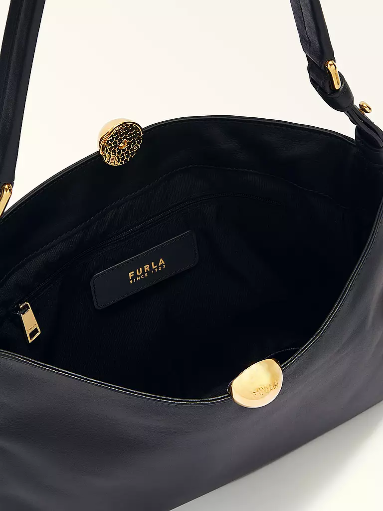 FURLA | Ledertasche - Schultertasche SFERA SOFT Medium | Negro