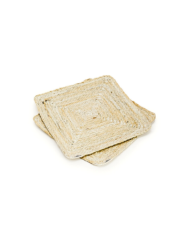 Mantel individual 4 piezas 33x33cm UTAMU Blanco hueso beige