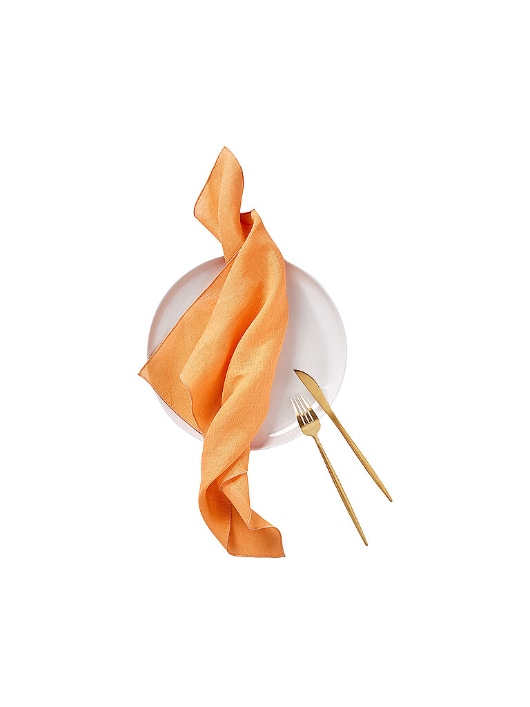 Servilletas de lino 4 piezas LUMO Canatloupe naranja