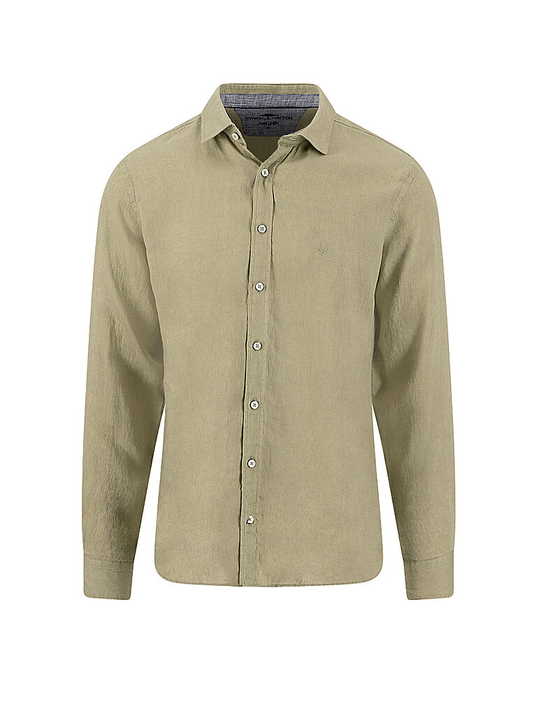 Camisa de lino verde L