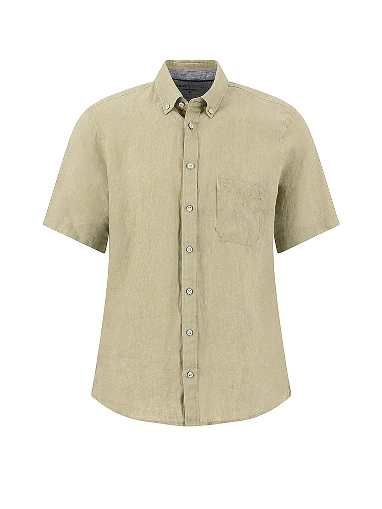 Camisa de lino verde XL