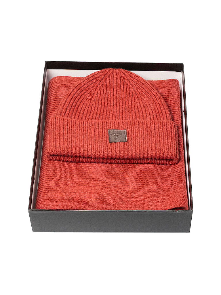 Fynch-hatton Set de 2 piezas gorro y bufanda rojo