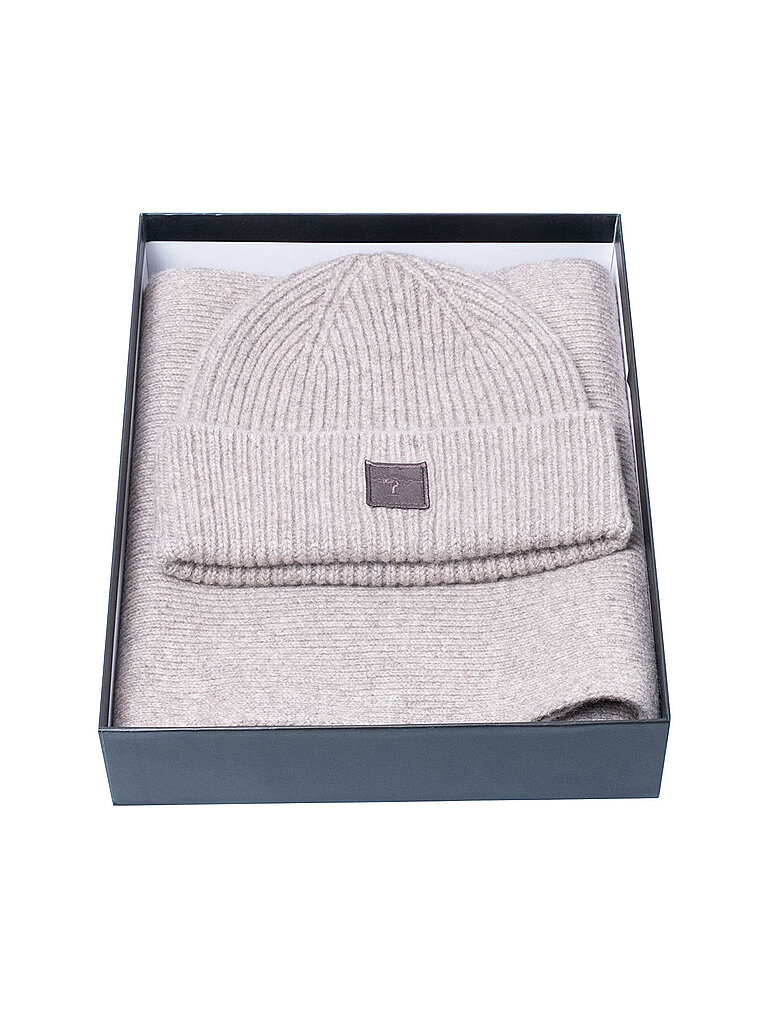 Fynch-hatton Set de 2 piezas gorro y bufanda beige