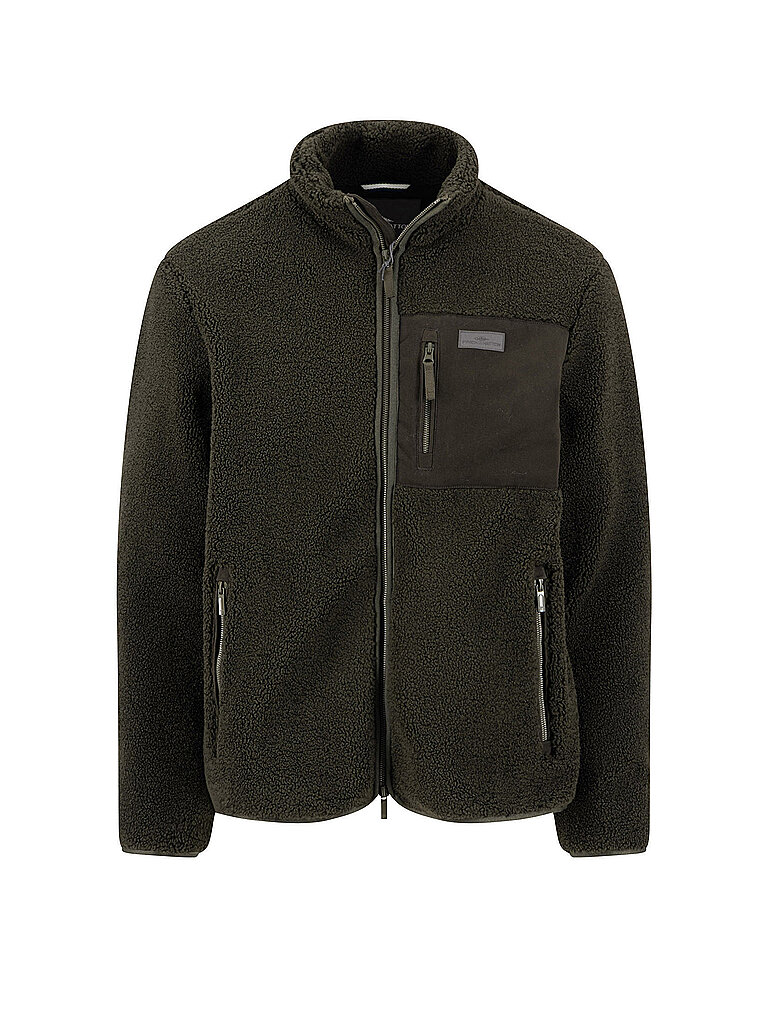 Fynch-hatton Chaqueta con aspecto de piel verde oscuro