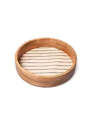 FYNCH-HATTON | Bandeja de madera de 32 cm SINGA Lemon Stripe | Verde oscuro