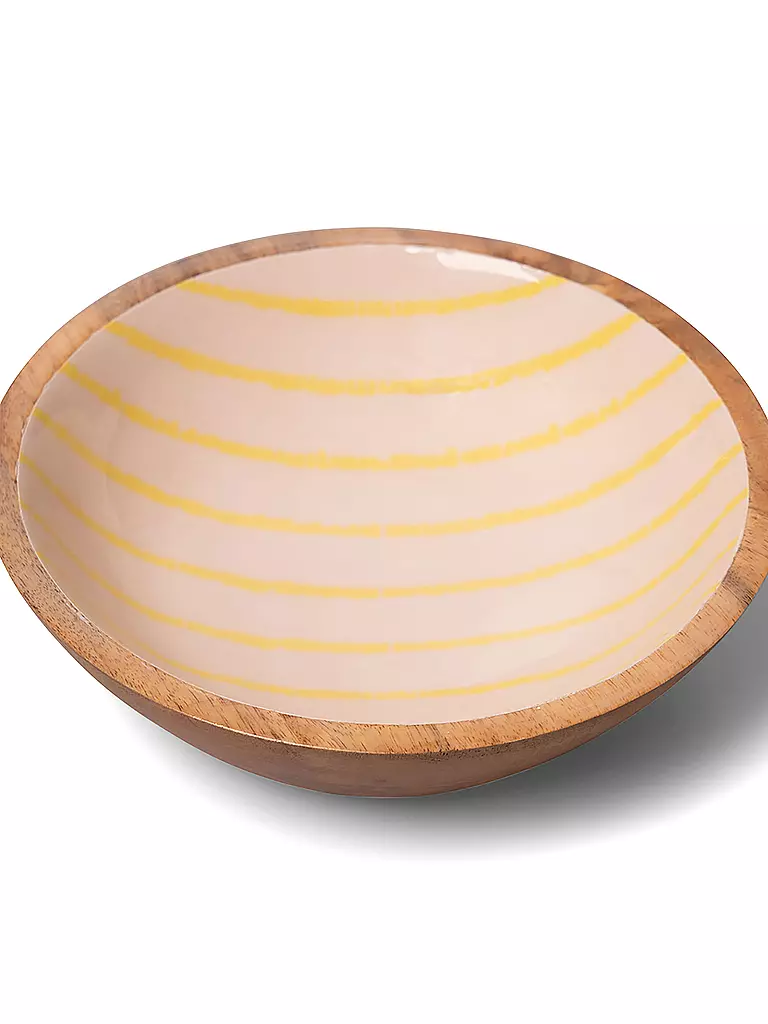 FYNCH-HATTON | Bol 30cm SINGITA Lemon Stripe | Amarillo
