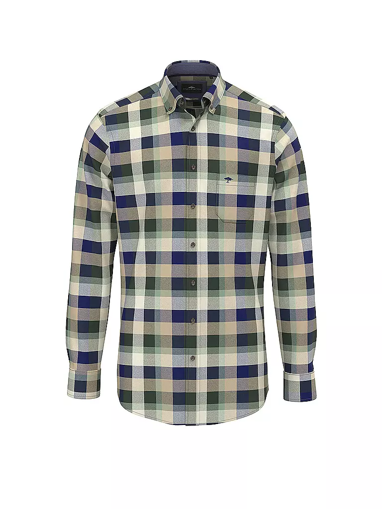 FYNCH-HATTON | Camisa de franela corte regular | Verde oscuro