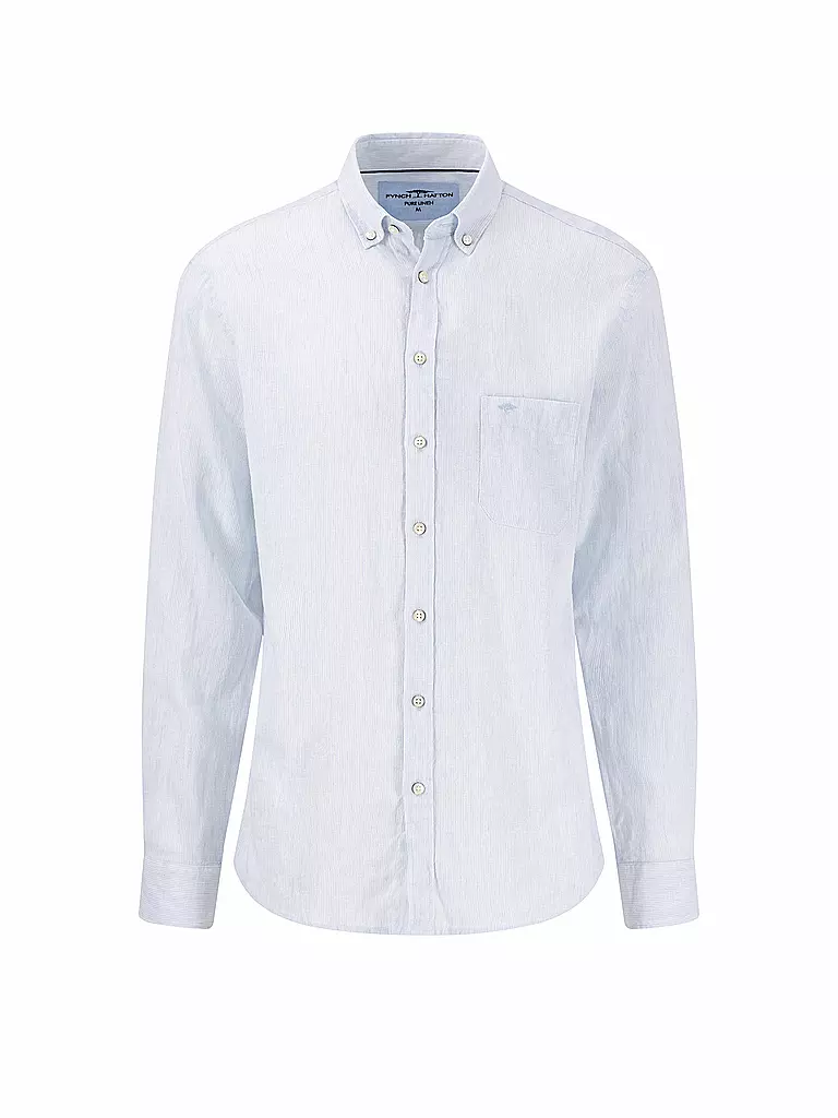 FYNCH-HATTON | Camisa de lino corte casual | Azul claro