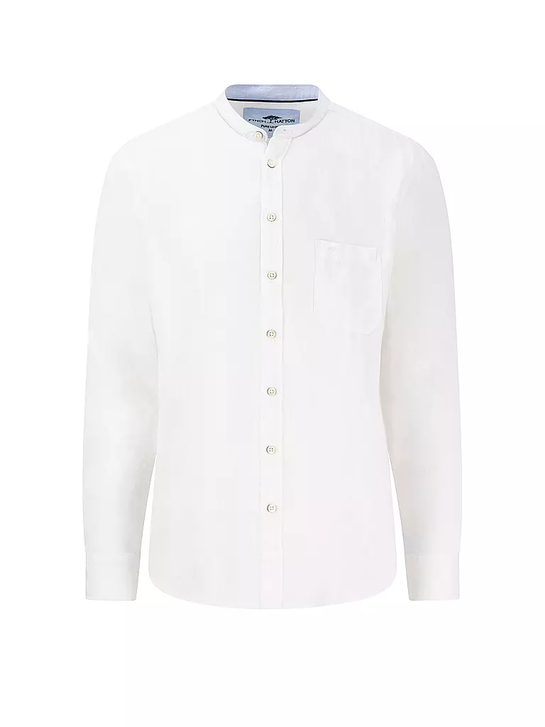 FYNCH-HATTON | Camisa de lino corte casual | Blanco