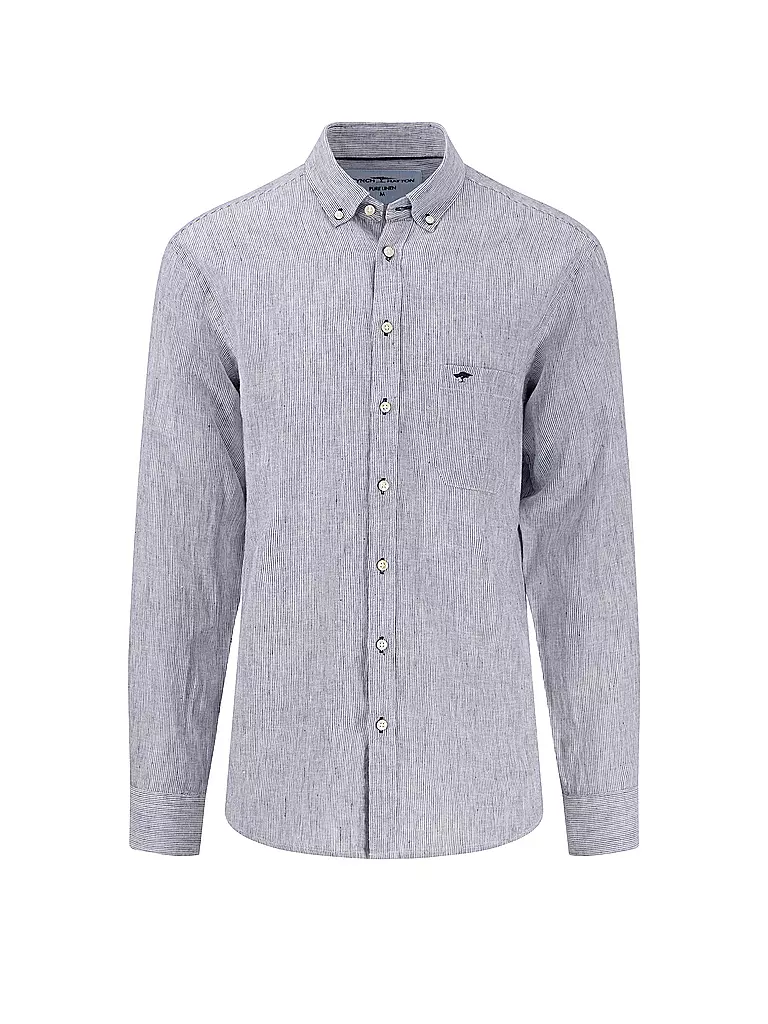 FYNCH-HATTON | Camisa de lino corte casual | Azul