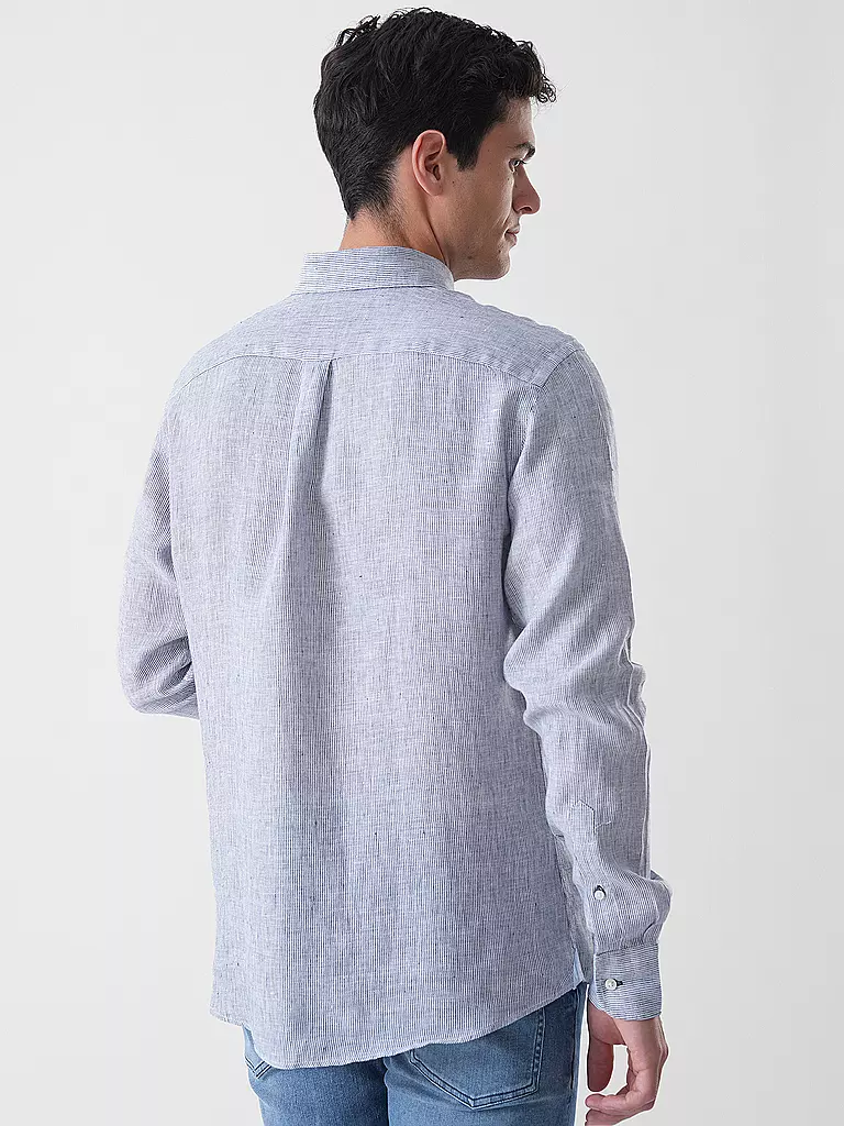 FYNCH-HATTON | Camisa de lino corte casual | Azul