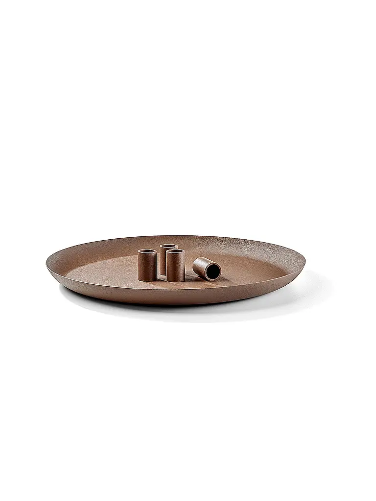 FYNCH-HATTON | Candelabro 30cm MIOTO Walnut | Marrón claro