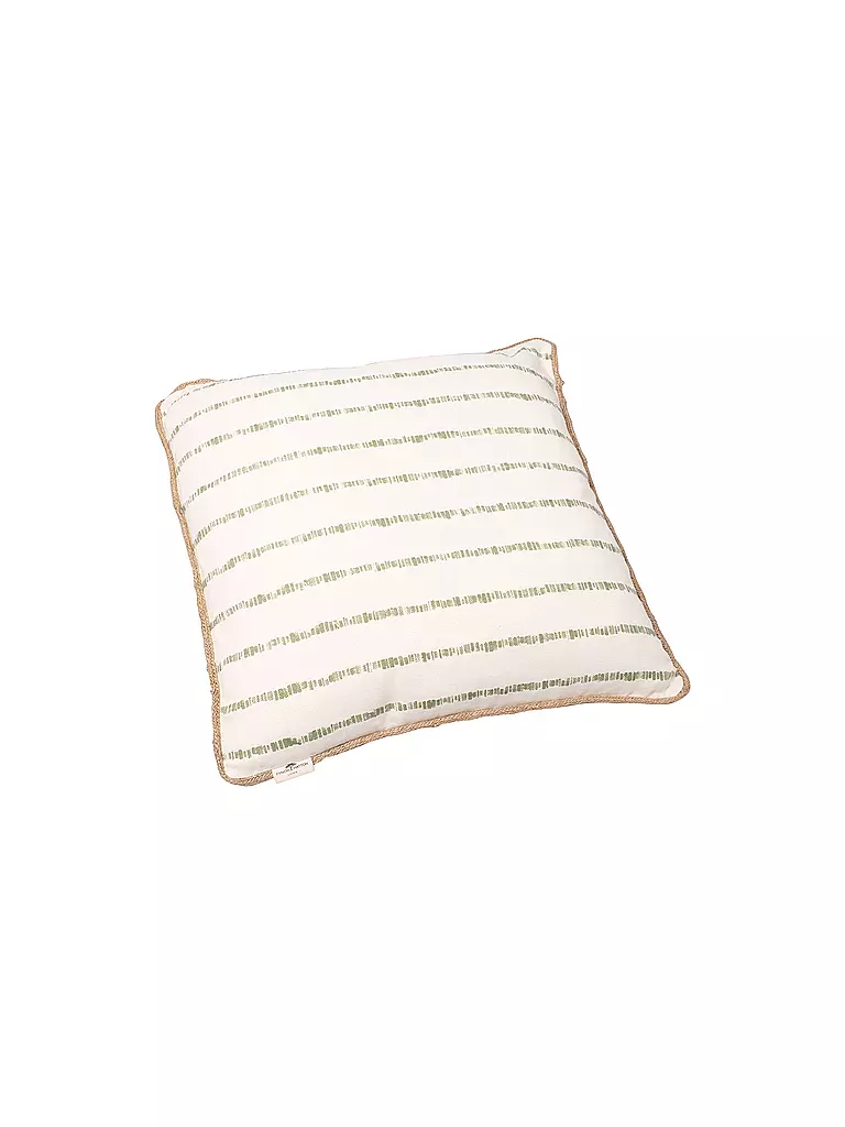 FYNCH-HATTON | Cojín relleno KARIAMA 40x40cm Verde Hoja Rayas | Verde oscuro