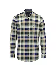FYNCH-HATTON | Flanellhemd Regular Fit  | Verde oscuro