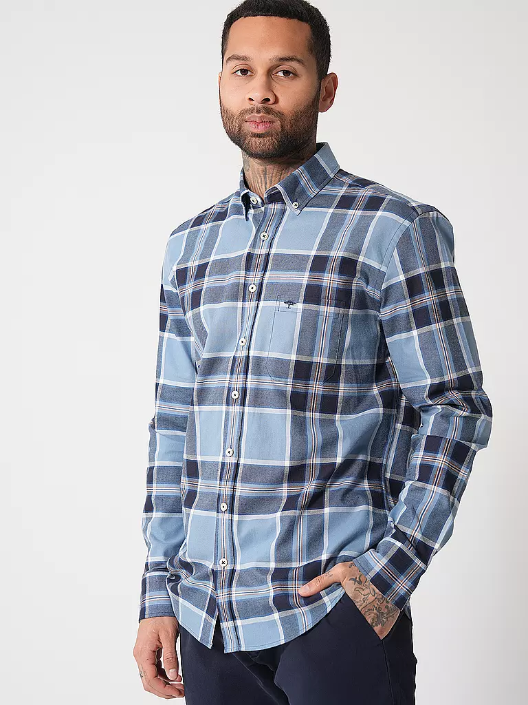 FYNCH-HATTON | Hemd Casual Fit | Azul oscuro