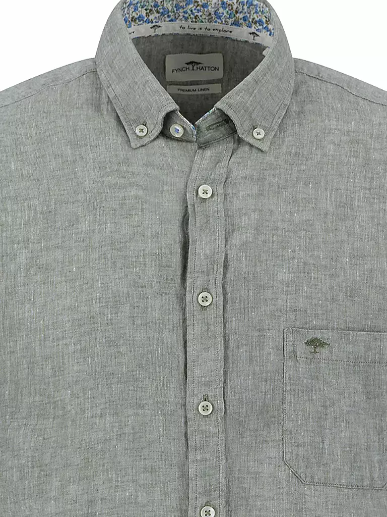 FYNCH-HATTON | Hemd Casual Fit | Oliva