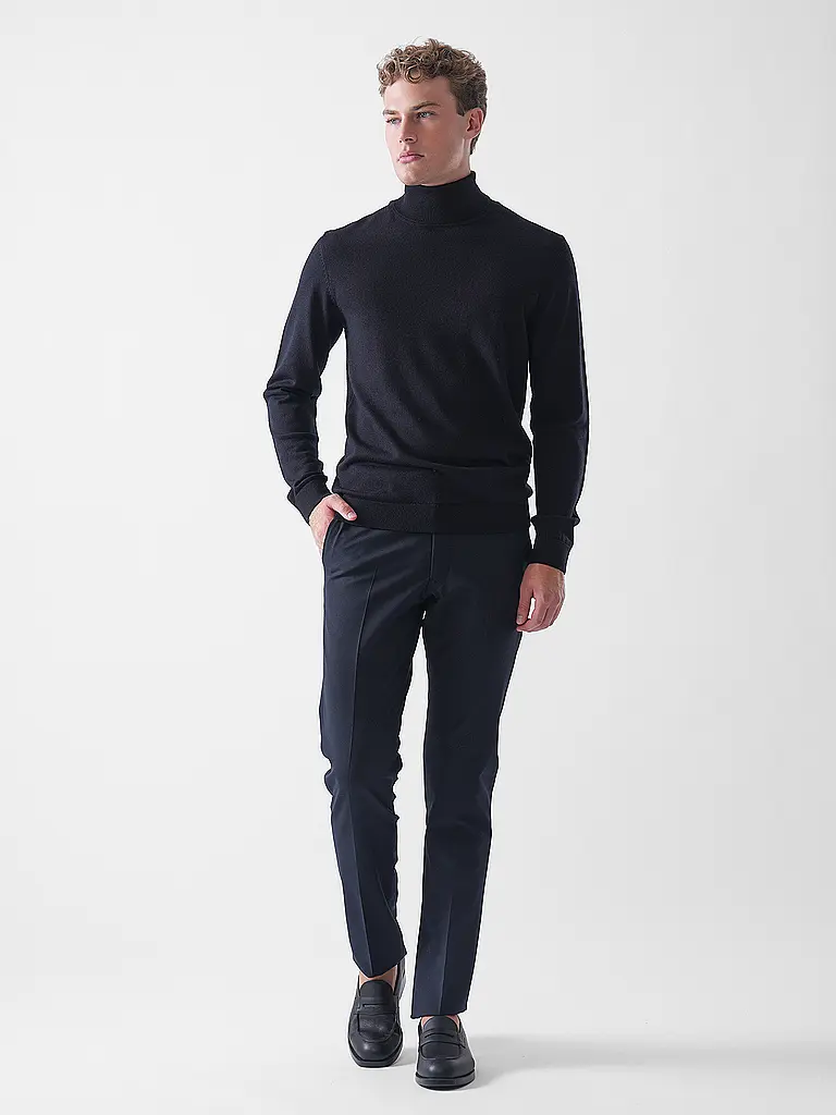 FYNCH-HATTON | Jersey de cuello alto | Azul oscuro