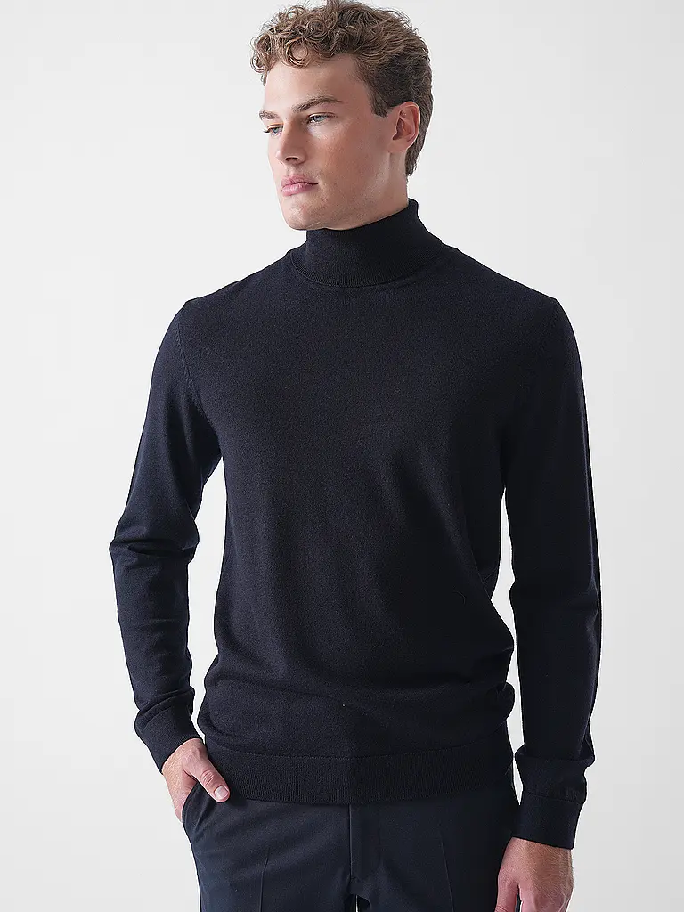FYNCH-HATTON | Jersey de cuello alto | Azul oscuro