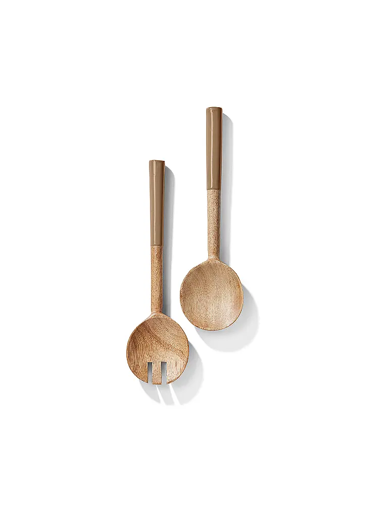 FYNCH-HATTON | Juego de cubiertos para ensalada de 2 piezas KISHA Toffee | Camel