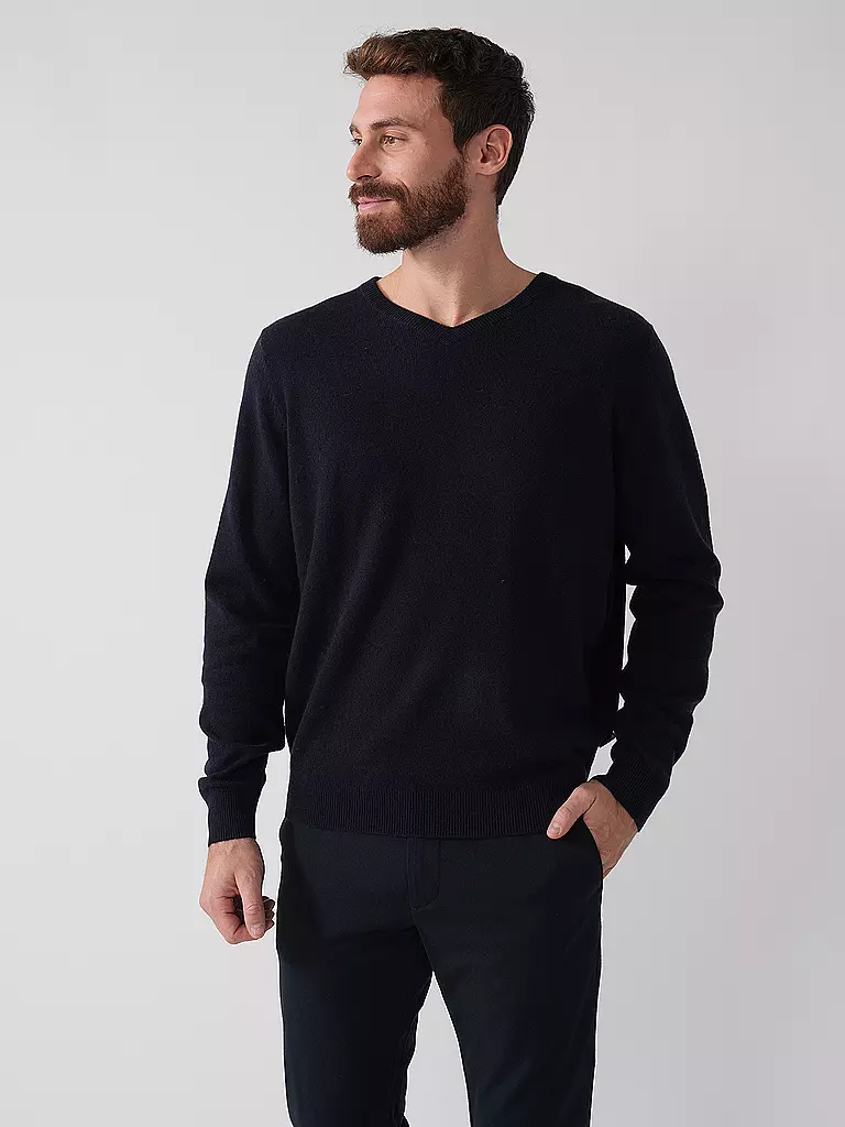FYNCH-HATTON | Kaschmirpullover | Azul oscuro