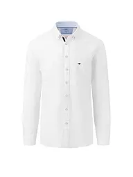 FYNCH-HATTON | Leinenhemd Casual Fit | Blanco