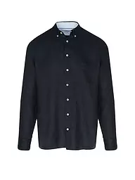 FYNCH-HATTON | Leinenhemd Casual Fit | Azul oscuro