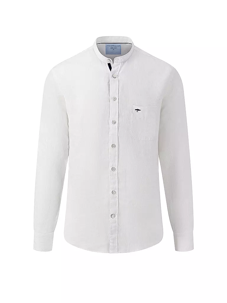 FYNCH-HATTON | Leinenhemd Casual Fit | Blanco