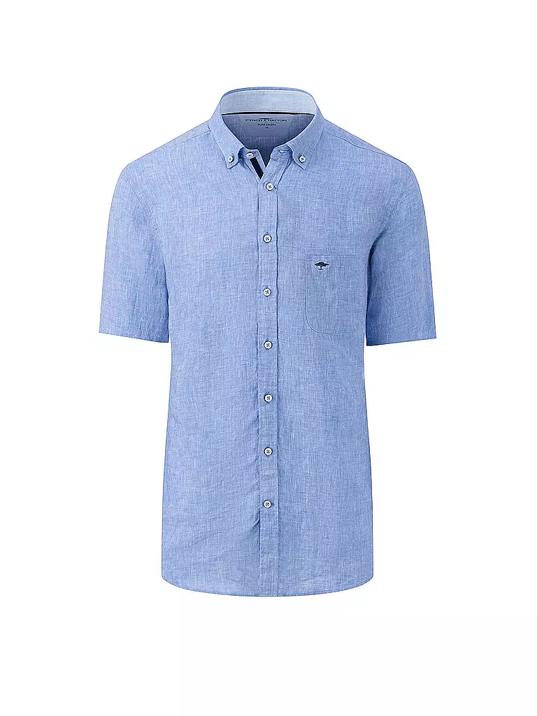 FYNCH-HATTON | Leinenhemd Casual Fit | Azul claro