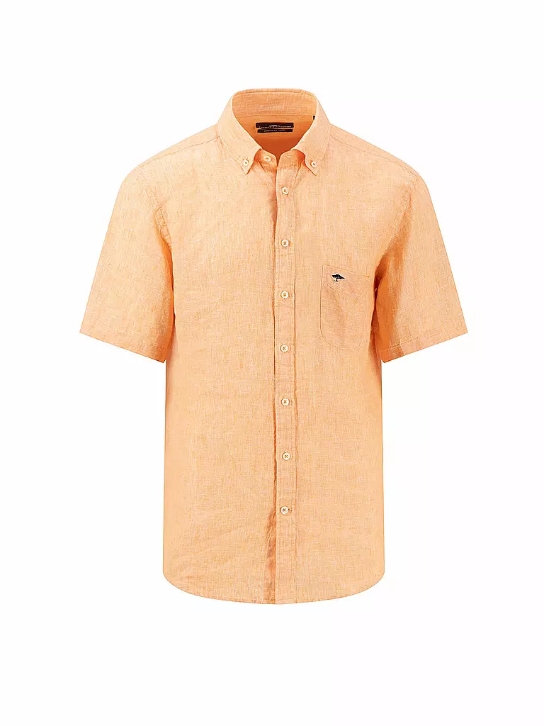 FYNCH-HATTON | Leinenhemd Casual Fit | Naranja
