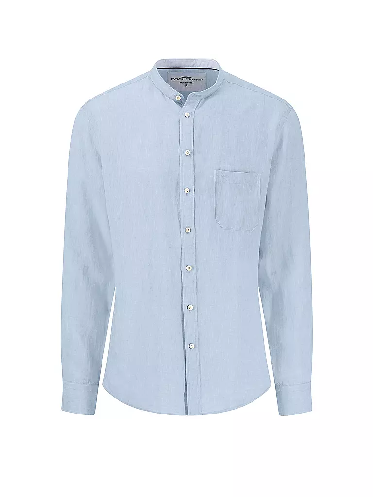 FYNCH-HATTON | Leinenhemd Casual Fit | Azul claro